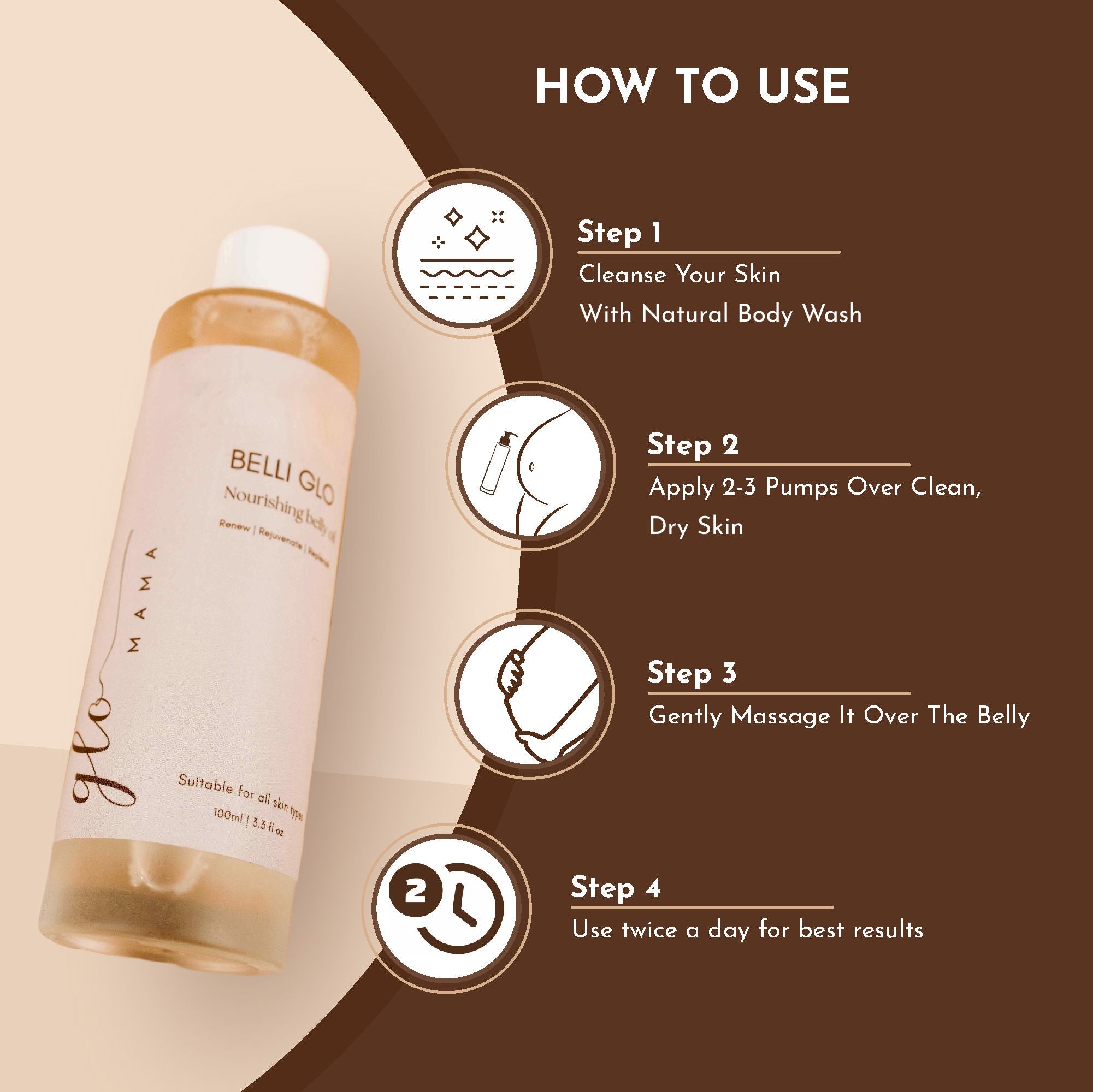 Nourishing Belly Oil | Pregnancy Stretch Mark Oil - Glo Mama