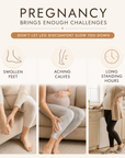 ‘On The Glo’ Compression Stockings for Pregnancy | 20–30 mmHg Support for Swelling, Leg Pain & Varicose Veins
