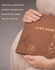 GLO Mama BUMP BOOK | دفتر يوميات الحمل للأمهات الحوامل | متتبع أسبوعي، كتاب ذكريات الطفل وتذكار