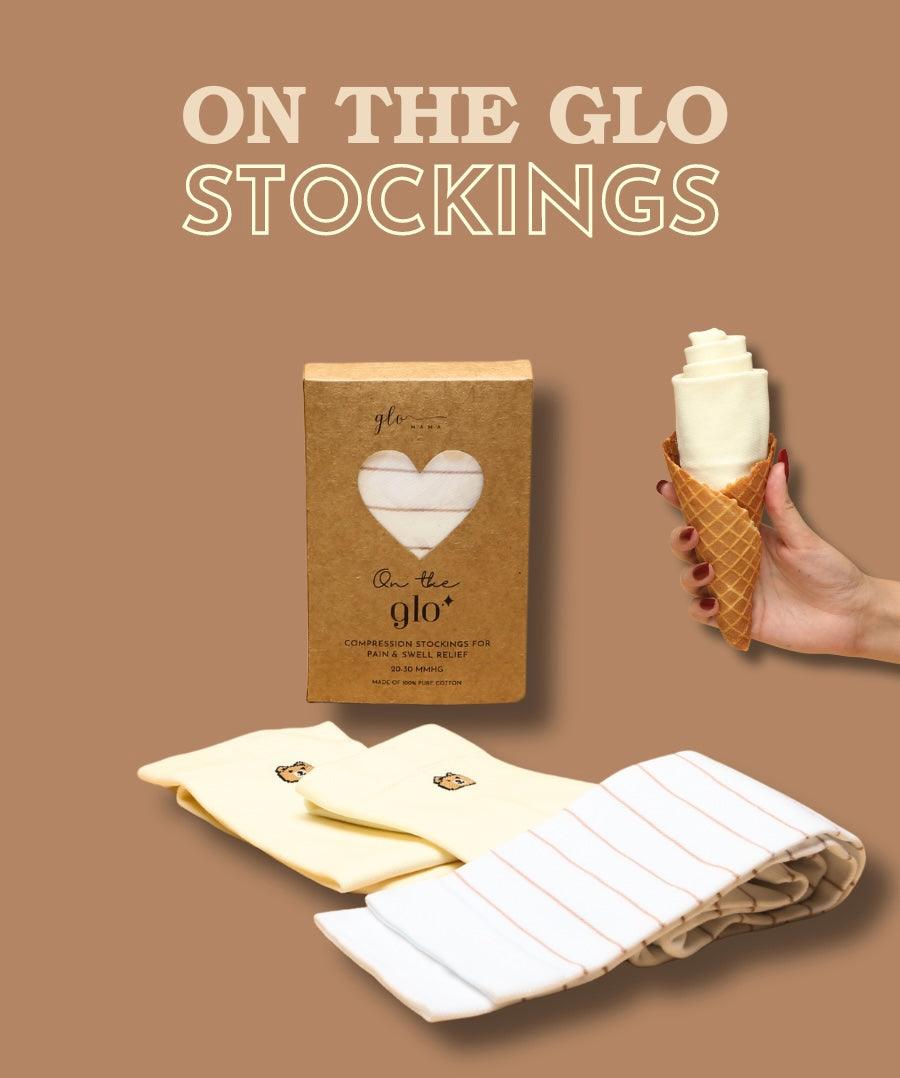 'On The GLO' DUO - Compression Stockings + Pain/Swell Relief Cream - Glo Mama